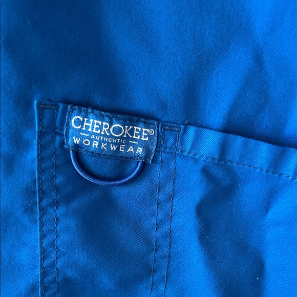 Scrubs 2 piece Cherokee Women's Blue Jogger Pant set. - Picture 4 of 8